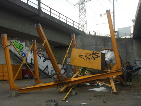 Oktober 2014, Rückbau Silo, Kaiserangst (AG)