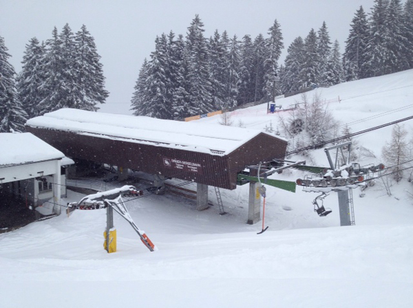 April 2012, Abbruch Sesselbahn und Skilift, Savognin (GR)