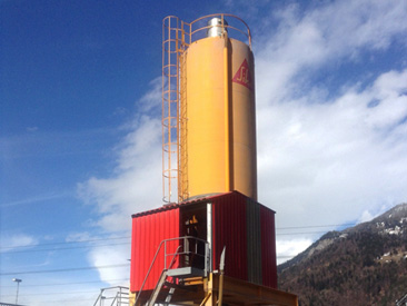 April 2013, Rückbau und Entsorgung Silo, Reichenau (GR)