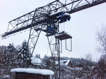 Februar 2012, Abbruch Brückenkran, Schachen (AR)