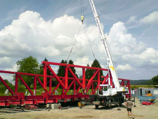 Juli 2010, Demontage Stahlwerkbrücke, Bonstetten (ZH)